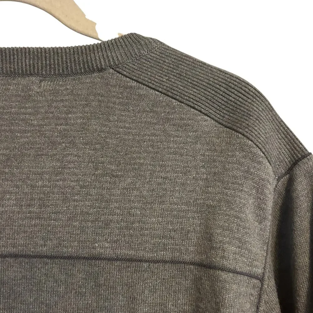 NWT Cutter Buck Gray Sweater Mens Sz Small Broadview Crew Cotton Office Casual